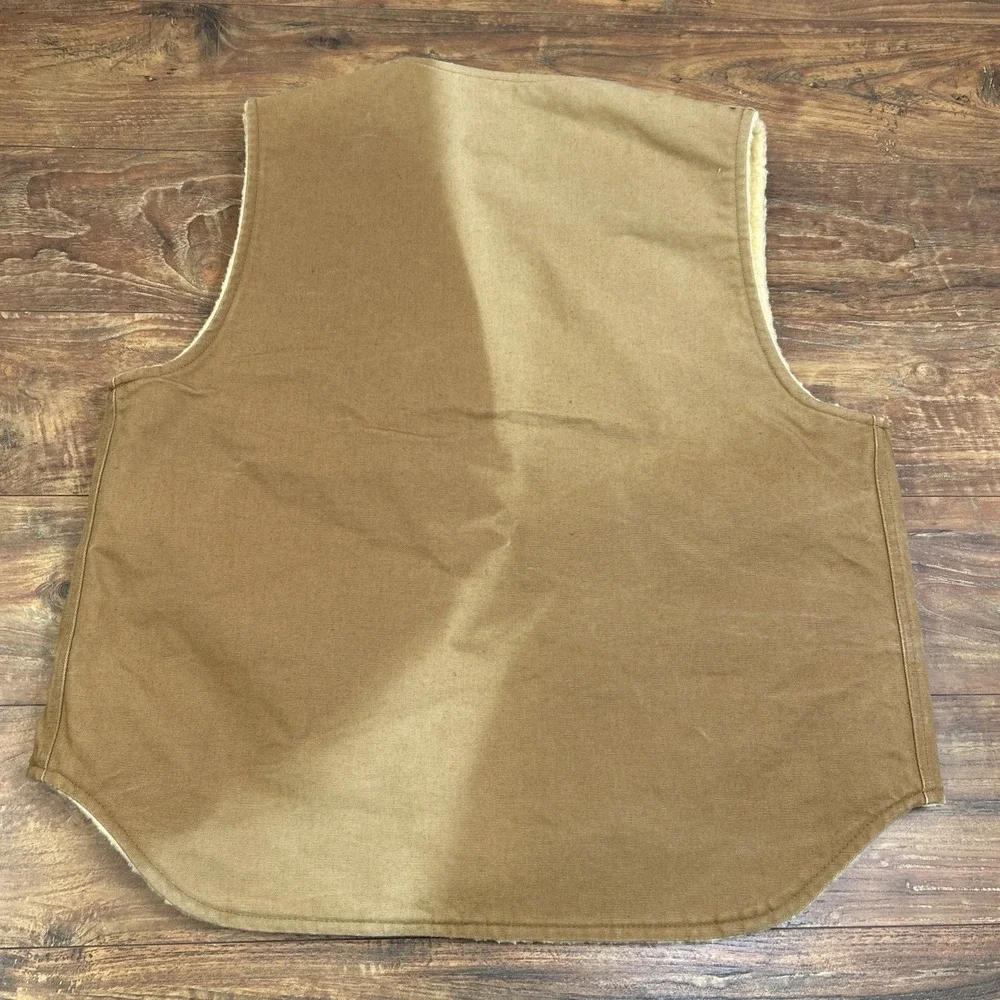 Carhartt 65V Sherpa Lined‎ Vest XL Duck Brown Hunting Western Shotgun Shooting